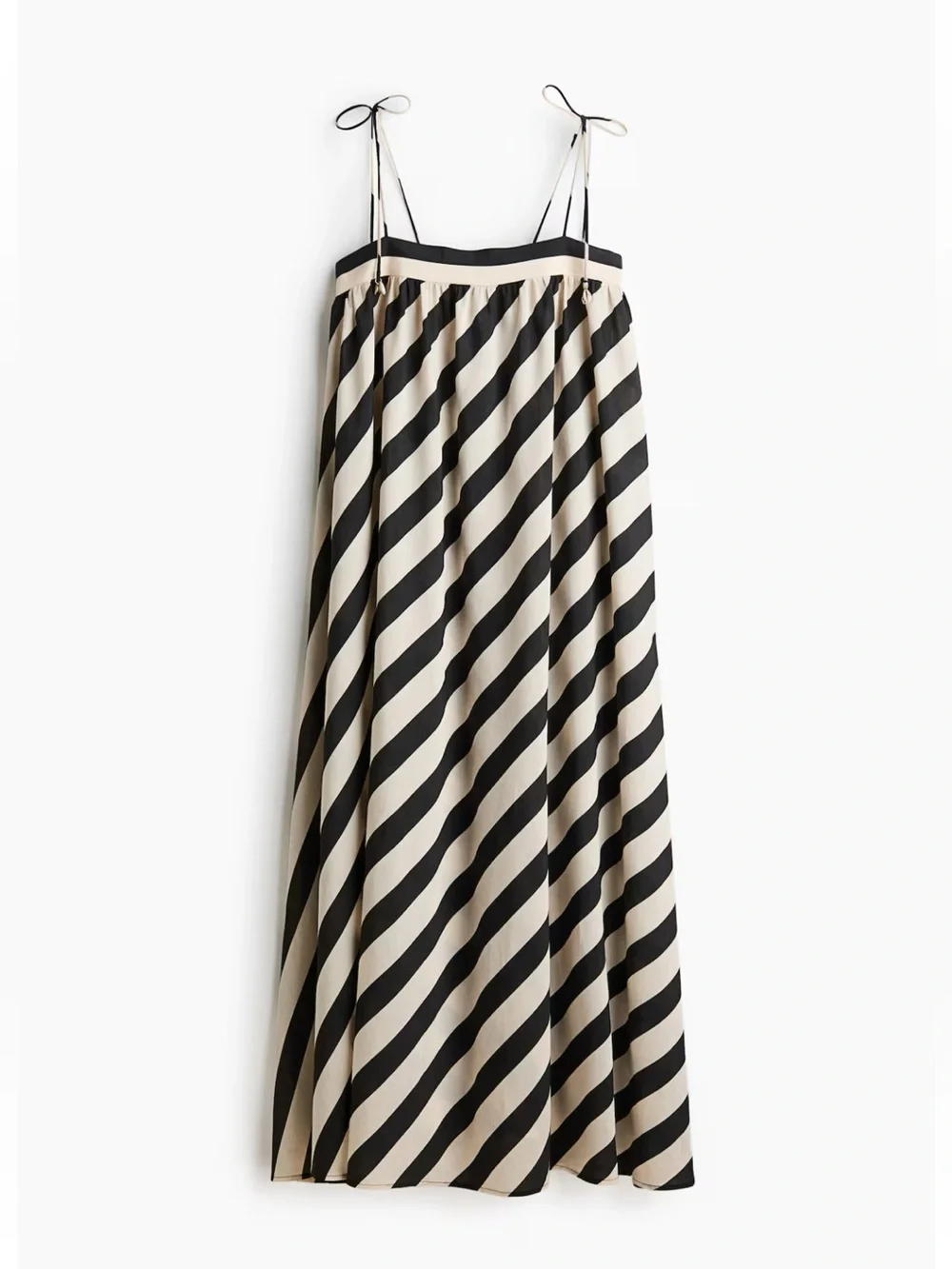New H&M A-Line Tie-Strap Maxi Dress